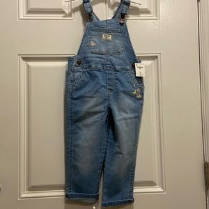 4T OshKosh B’gosh, denim overalls with detail